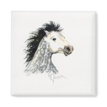 Mustang Horse Magnet by Critterpainter Mustang Horse Magnet