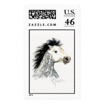 Mustang Horse Postage Stamp by Critterpainter Mustang Horse Postage Stamp