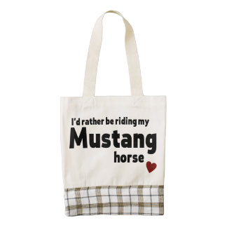 Mustang horse zazzle HEART tote bag