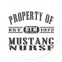 Mustang Nurse Sticker