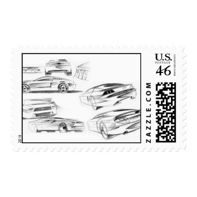 Mustang Sketch Stamps by phil21