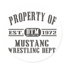 Mustang Wresting! Stickers