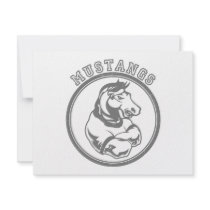 Mustangs Sports Graphic invitations