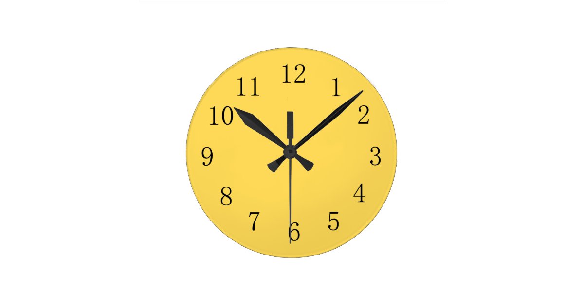 yellow kitchen wall clock