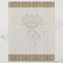 mustard teal vintage striped damask pattern