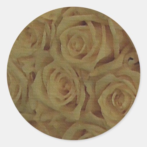 Mustard Yellow Round Sticker