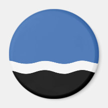 Mustvee, Estonia flag Magnet