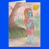 Mutant Ana Anastasia Greeting Cards
