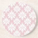 muted pink and white cream damask pattern