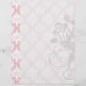 muted pink and white cream damask pattern