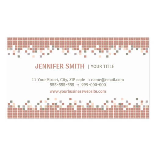 Muted Pixels business card (front side)