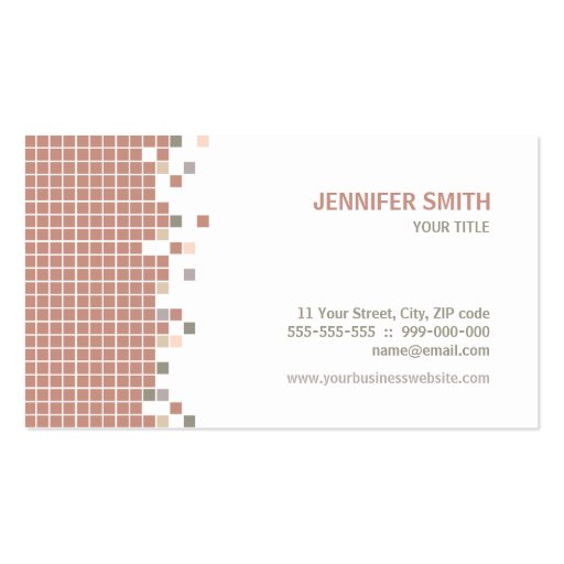 Muted Pixels business card (front side)