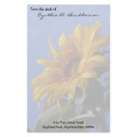 Muted Yellow Sunflower Personalized Stationery