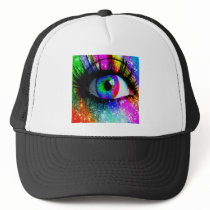 Muti coloured eye hat