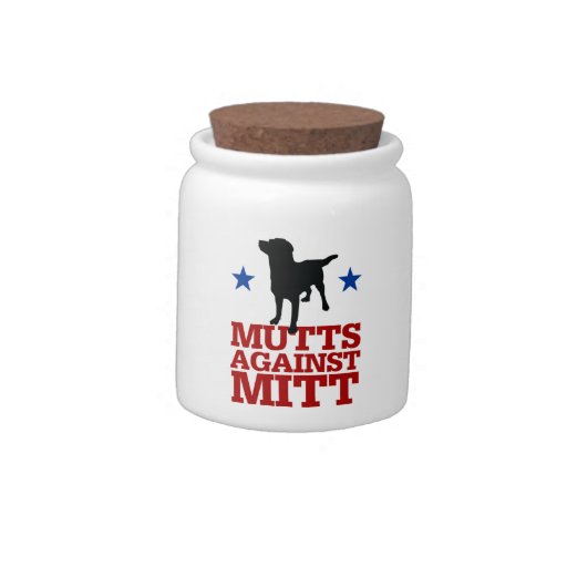 Mutts Against Mitt Candy Dish