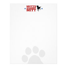 Mutts Against Mitt Custom Letterhead