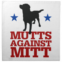 Mutts Against Mitt Printed Napkin