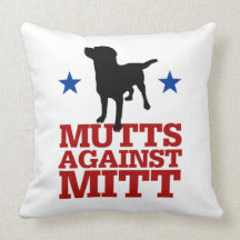 Mutts Against Mitt Pillow