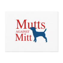 Mutts against Mitt postcards