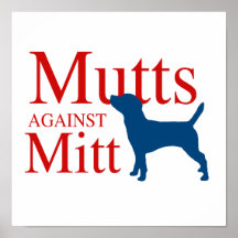 Mutts against Mitt Poster