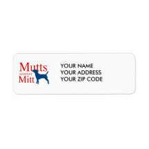 Mutts against Mitt Return Address Labels