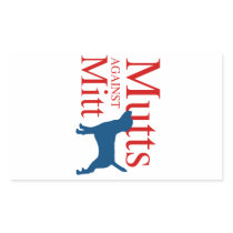 Mutts against Mitt Rectangular Sticker