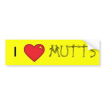 Mutts Bumper Sticker bumper stickers by ValentinaRose Mutts Bumper Sticker bumper stickers