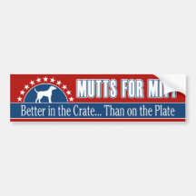Mutts for Mitt - Romney Ryan 2012 Bumper Sticker