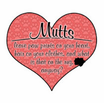Mutts Paw Prints Dog Humor Photo Cut Outs
