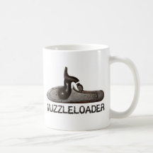 Muzzle loader breech & hammer, black powder rifle coffee mug