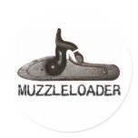 Muzzle loader breech & hammer, black powder rifle stickers