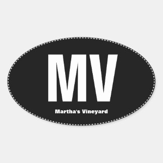 MV Pull Martha's Vineyard Oval Bumper Sticker