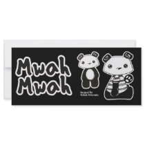 Mwah design panda Bookmark Rack Cards