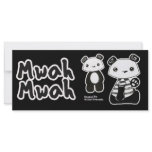 Mwah design panda Bookmark Rack Cards