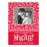 MWAH! Valetine's Day Photo Card (Red) Announcement