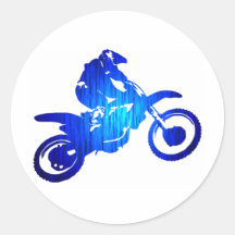 MX BLUE BEAT ROUND STICKER