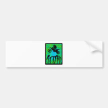 MX GREEN FLUFF BUMPER STICKER
