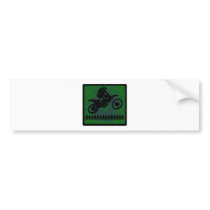 MX GREEN MACHINED BUMPER STICKERS