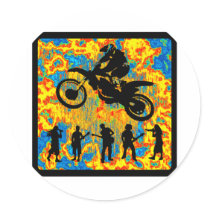 MX HIP RAWK ROUND STICKERS