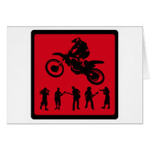 MX RED RIDERS GREETING CARD