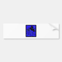 MX STRIKE BLUE BUMPER STICKERS