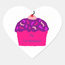 MY 1ST BIRTHDAY (GIRL) STICKERS