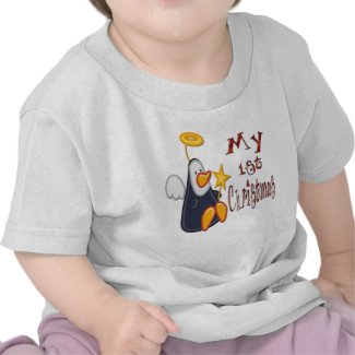 My 1st Christmas - Penguin Angel Infant T-Shirt