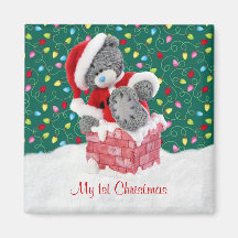 My 1st Christmas - Santa Teddy Bear Magnet