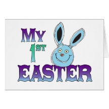 My 1st Easter Blue Bunny Greeting Cards