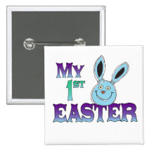 My 1st Easter Blue Bunny Pins