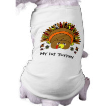 My 1st TURKEY Dog T-shirt pet clothing