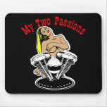 My 2 Passions Harley GirlsBlack mousepads