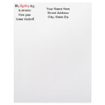 My Agility Dog is Smarter Custom Letterhead