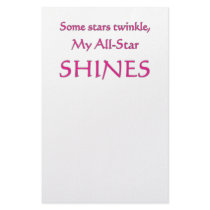 My all-star shines. Proud parent of an all-star stationery